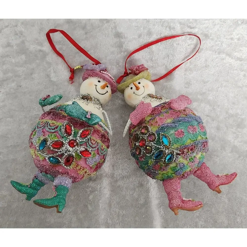 Christmas Decorative Snowman Ornament-Set of 2